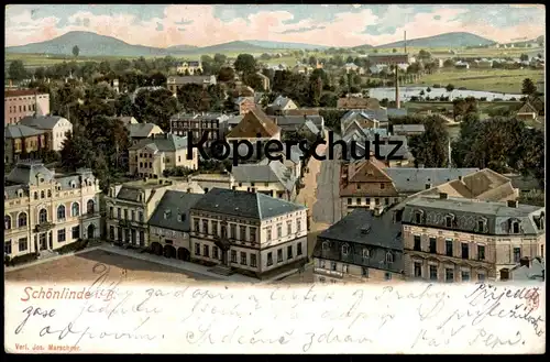 ALTE POSTKARTE SCHÖNLINDE KRASNA LIPA 1906 Czech Republic Ceska Republika Tschechien