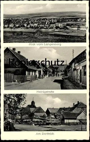 ALTE POSTKARTE HARLINGERODE BLICK VOM LANGENBERG MEINIGSTRASSE DORFTEICH HARZ Bad Harzburg Ansichtskarte postcard AK cpa