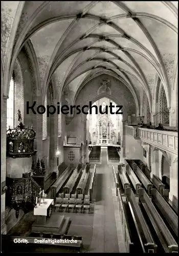 ÄLTERE POSTKARTE GÖRLITZ DREIFALTIGKEITSKIRCHE GOTISCHER CHOR Kirche church église Zgorzelec Ansichtskarte cpa postcard