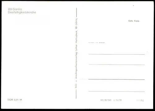 ÄLTERE POSTKARTE GÖRLITZ DREIFALTIGKEITSKIRCHE CHRISTUS christ Kirche church église Zgorzelec Ansichtskarte cpa postcard
