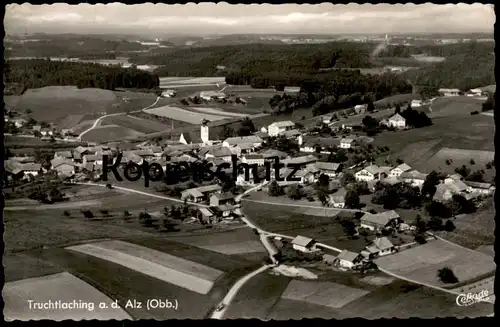 ÄLTERE POSTKARTE TRUCHTLACHING AN DER ALZ LUFTBILD FLIEGERAUFNAHME TOTAL SEEON-SEEBRUCK Ansichtskarte cpa postcard AK