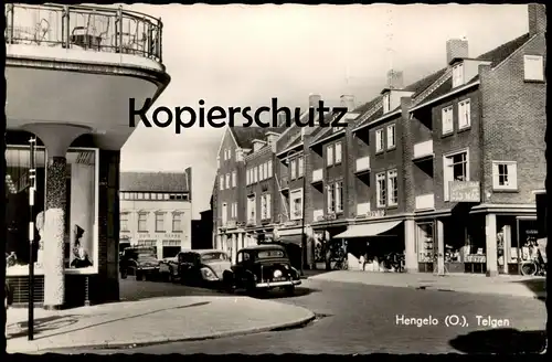 ÄLTERE POSTKARTE HENGELO TELGEN MUSIKHUIZ HOOGENBOSCH VIET OLD MAC CARS Auto car Nederland postcard Ansichtskarte cpa AK