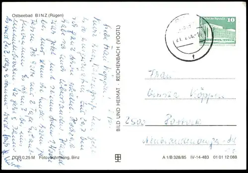 ÄLTERE POSTKARTE BINZ AUF RÜGEN KURHAUS IM SCHNEE WINTER EIS snow ice Ansichtskarte AK postcard cpa