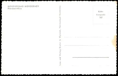 ÄLTERE POSTKARTE NORDERNEY PFERDEOMNIBUS Omnibus Bus Pferde Pferd Kutsche horse carriage Ansichtskarte AK postcard cpa