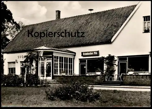 ÄLTERE POSTKARTE SUDMÜHLE BEI MÜNSTER I. W. SUDMÜHLENHOF KROMBACHER PILS Bier beer Sirene Ansichtskarte cpa postcard AK