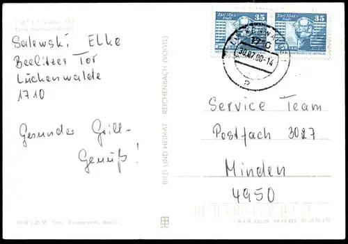 ÄLTERE POSTKARTE LUCKENWALDE ERNST-THÄLMANN-STRASSE BONANZA ? RAD MIFA ? HO KAFFEE Ansichtskarte postcard cpa AK