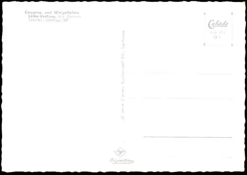 ÄLTERE POSTKARTE CAMPING LÜTKE-UENTROP KREIS BECKUM LIPPBORG LIPPETAL Hamm Soest Zelt tent swimming pool bassin cpa AK