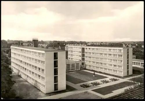 ÄLTERE POSTKARTE KÖTHEN PÄDAGOGISCHES INSTITUT STUDENTENWOHNHEIM FERNSCHACH BRD DDR SCHACH chess postcard AK