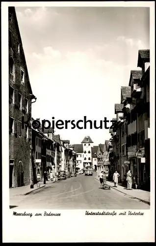 ALTE POSTKARTE DIE UNTERSTADT IN MEERSBURG UNTERSTADTSTRASSE PHOTO HAUFF Oldtimer old cars Auto Ansichtskarte postcard