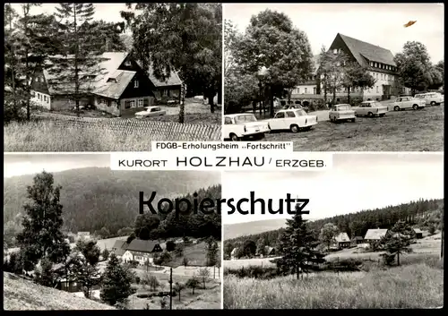 ÄLTERE POSTKARTE HOLZHAU SACHSEN FDGB ERHOLUNGSHEIM FORTSCHRITT TRABANT TRABBI Rechenberg-Bienenmühle postcard AK