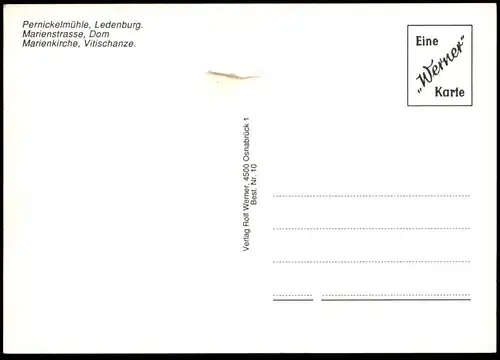 ÄLTERE POSTKARTE OSNABRÜCK PERNICKELMÜHLE LEDENBURG VITISCHANZE MARIENSTRASSE DOM MARIENKIRCHE Ansichtskarte AK postcard