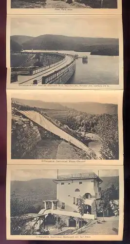 ALTE POSTKARTE LEPORELLO 12 ANSICHTSKARTEN URFTTALSPERRE GEMÜND HEIMBACH SPERRMAUER RESTAURANT LORBACHTAL CARL ARENS AK