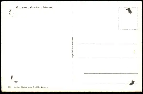 ÄLTERE POSTKARTE GERSAU GASTHAUS SCHWERT VW KÄFER VOLKSWAGEN VIERWALDSTÄTTERSEE postcard cpa AK Schweiz Suisse Helvetia
