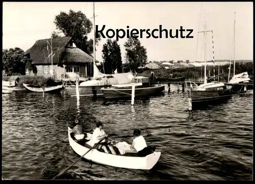 ALTE POSTKARTE OSTSEEBAD ZINNOWITZ AM ACHTERWASSER BOOTE BOOT USEDOM cpa postcard AK Ansichtskarte boat