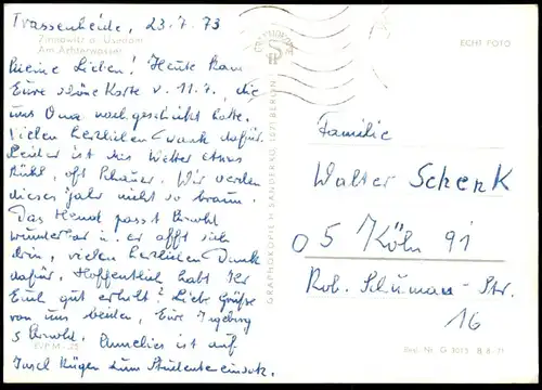 ALTE POSTKARTE OSTSEEBAD ZINNOWITZ AM ACHTERWASSER BOOTE BOOT USEDOM cpa postcard AK Ansichtskarte boat