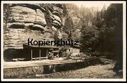 ALTE POSTKARTE EDMUNDSKLAMM BLOCKHAUS Hrensko Janov Böhmen Czech Republic Ceska Cesko Ansichtskarte postcard AK cpa