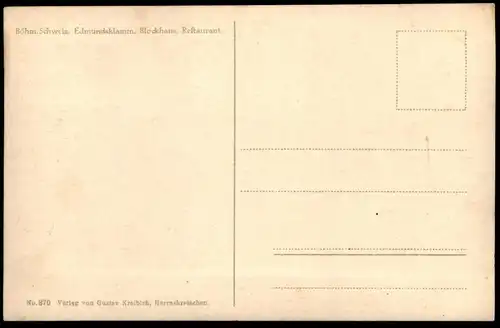 ALTE POSTKARTE EDMUNDSKLAMM BLOCKHAUS Hrensko Janov Böhmen Czech Republic Ceska Cesko Ansichtskarte postcard AK cpa