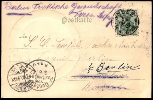 ALTE POSTKARTE BERLIN SCHWEDISCHER PAVILLON WANNSEE 1902 AUTO DE DION-BOUTON car Oldtimer Botschaft Türkei Diplomat AK