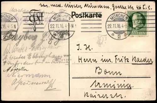 ALTE LITHO POSTKARTE MÜNCHEN SAXONIA STIFUNGSFEST MÜNCHNER KINDL STUDENTICA STUDENTIKA SIGN. FRANZ SUNDER-PLASSMANN AK