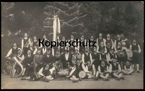 ALTE POSTKARTE MUSIKKAPELLE JENBACH BAD FEILNBACH Tuba Trommel Trompete Kapelle Tracht Ansichtskarte cpa photo postcard