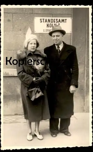 ALTE FOTO POSTKARTE KÖLN STANDESAMT EHEPAAR Ehe Hochzeit ? Pelz marriage registry office etat civil cpa photo postcard