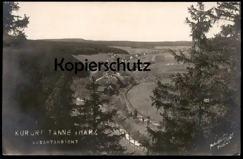 ALTE POSTKARTE KURORT TANNE IM HARZ GESAMTANSICHT Oberharz Bahnstrecke railway Totalansicht cpa postcard Ansichtskarte