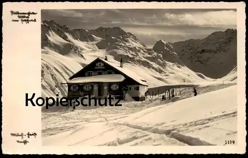 ALTE POSTKARTE POTSDAMER HÜTTE MIT FOTSCHERTAL Sellrain Tirol DAV cpa postcard Ansichtskarte AK