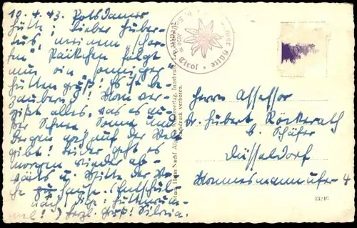 ALTE POSTKARTE POTSDAMER HÜTTE MIT FOTSCHERTAL Sellrain Tirol DAV cpa postcard Ansichtskarte AK