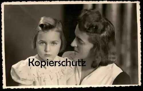 ALTE FOTO POSTKARTE MUTTER & TOCHTER KIND SPITZE PHOTO LANGKOPF SCHRÖTTERSBURG Plock Plozk Plotzk mother child enfant