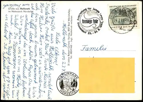 ÄLTERE POSTKARTE HOLLERATH EIFEL HELLENTHAL NATURPARK NORDEIFEL Ansichtskarte postcard cpa AK