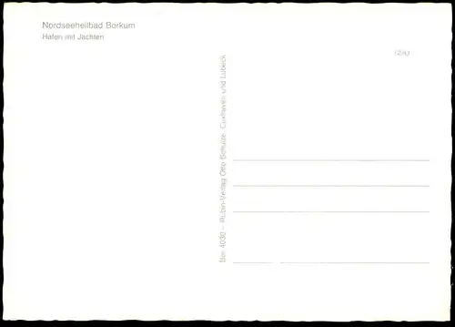 ÄLTERE POSTKARTE BORKUM HAFEN MIT JACHTEN Jacht Yacht Stromer Yachten Boote Schiffe ships boat Ansichtskarte AK postcard
