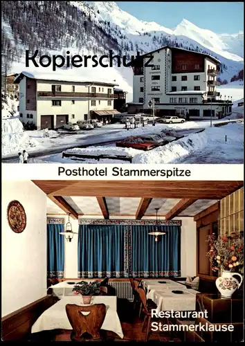 ÄLTERE POSTKARTE POSTHOTEL STAMMERSPITZE HAUS CAROLIN SAMNAUN HANGL-PRINZ GRAUBÜNDEN Schweiz Suisse Ansichtskarte AK cpa