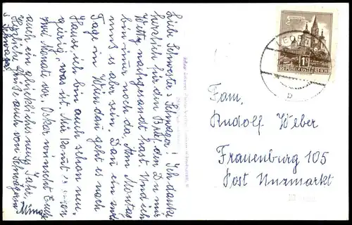 ALTE POSTKARTE LEOBEN HAUPTPLATZ BUS Markt market marché Steiermark Österreich Austria cpa Ansichtskarte postcard AK