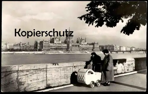 ÄLTERE POSTKARTE BUDAPEST ORSZAGHAZ KINDERWAGEN POUSSETTE pushchair baby buggy Parlament Parlement Parliament postcard