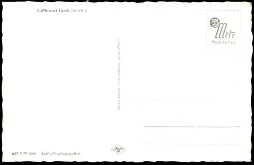 ÄLTERE POSTKARTE LORCH REMSTAL TOTAL MIT BAHNHOF BAHNLINIE GESAMTANSICHT TOTALANSICHT cpa postcard AK Ansichtskarte