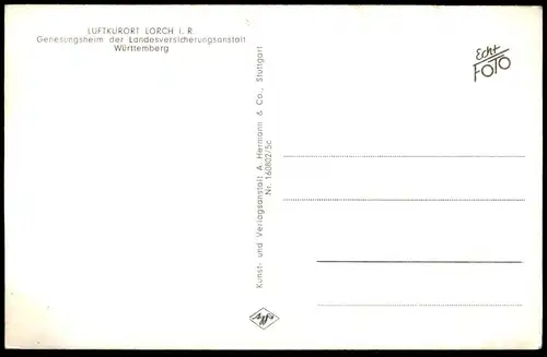 ALTE POSTKARTE LORCH REMSTAL GENESUNGSHEIM DER LANDESVERSICHERUNGSANSTALT WÜRTTEMBERG LVA cpa postcard AK Ansichtskarte