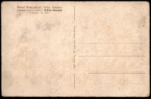 ALTE POSTKARTE KÖLN HOCHWASSER 18.01.1920 AUSSCHANK BRAUEREI GEBR. SÜNNER CÖLN flood inondation postcard Ansichtskarte
