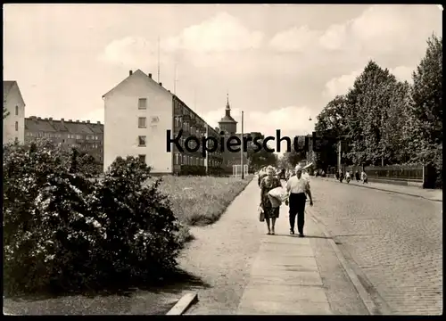 ALTE POSTKARTE FORST LAUSITZ BERLINER STRASSE EHEPAAR couple Paar Mann Frau Ansichtskarte AK postcard AK