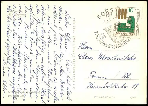 ALTE POSTKARTE FORST LAUSITZ BERLINER STRASSE EHEPAAR couple Paar Mann Frau Ansichtskarte AK postcard AK