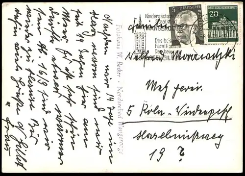 ALTE POSTKARTE WANGEROOGE RESTAURANT CAFÉ MONOPOL Insel Ansichtskarte AK cpa postcard