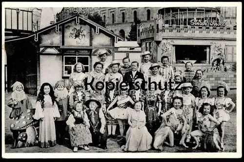 ALTE POSTKARTE C. H. SCHÄFERS LILIPUT MÜNCHEN SOLLN Liliputaner Circus Zirkus Cirque Lilliputian Midget postcard cpa AK