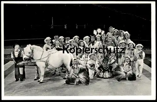 ALTE POSTKARTE SCHÄFERS LILIPUT MÜNCHEN SOLLN Pony Liliputaner Circus Zirkus Cirque Lilliputian Midget postcard cpa AK
