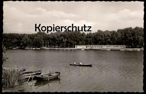 ÄLTERE POSTKARTE DUISBURG WEDAU SEEPARTIE BOOTE Kanu canoe Ansichtskarte AK postcard cpa