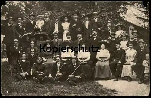 ALTE FOTO POSTKARTE FEST HILLSCHEID 1912 PERSONEN WESTERWALD Höhr-Grenzhausen Ansichtskarte AK cpa photo postcard
