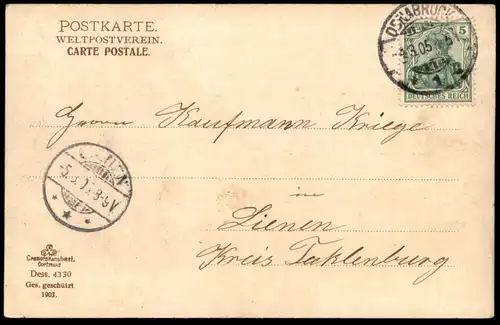 ALTE POSTKARTE OSNABRÜCK KRAHNSTRASSE MAASSGESCHÄFT DROGEN C. H. FRICKE Ansichtskarte AK postcard cpa