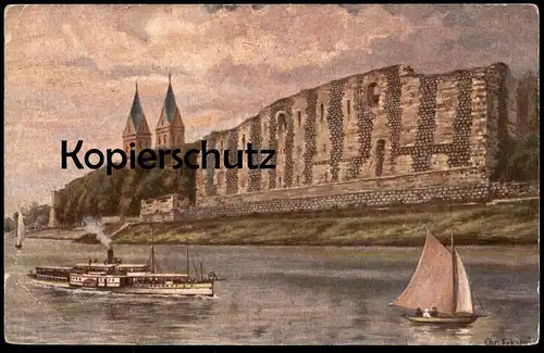 ALTE KÜNSTLER POSTKARTE KAISERSWERTH CHR. ECKSTEIN DÜSSELDORF cpa postcard Ansichtskarte AK