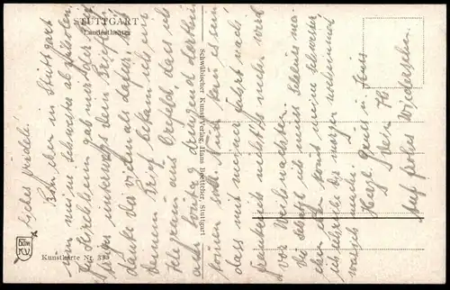 ALTE POSTKARTE STUTTGART LANDESTHEATER Theater Schwan cygne Ansichtskarte AK postcard cpa