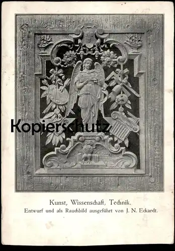 ALTE POSTKARTE KUNST WISSENSCHAFT TECHNIK ENTWURF UND RAUCHBILD J. N. ECKARDT STEMPEL NIEDERVIEHBACH Ansichtskarte