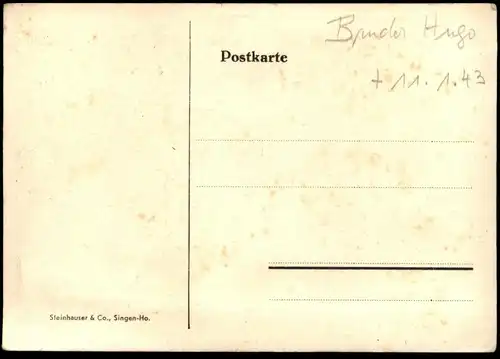 ALTE POSTKARTE ABITUR 1942 SINGEN HOHENTWIEL LANGEMARCK OBERSCHULE Karikatur Wissens-Trichter Hegau-Gymnasium AK cpa
