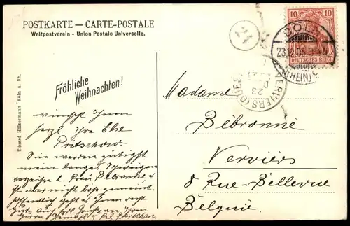 ALTE POSTKARTE KÖLN HEILIGER ABEND AUF DEM NEUMARKT EIS ENGEL Angel Ange Angelo Weihnachten Heiligabend Christmas cpa AK